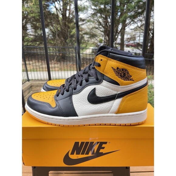 Air Jordan 1 Retro High OG ‘Taxi’ Yellow Toe 555088-711 – Size 11.5 - Preowned - Picture 1 of 9